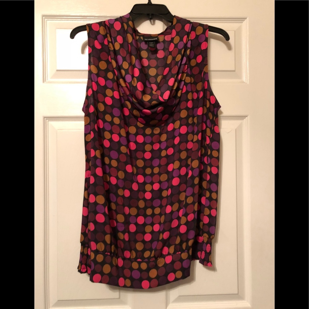 Lane Bryant sleeveless Polka- dot cowl top!